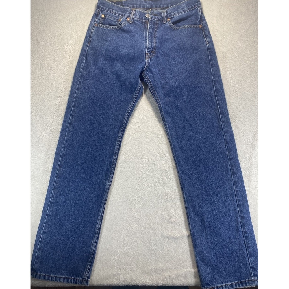 Levis 505 Jeans Mens fit 30x30 Blue Medium Wash Straight Leg 100% Cotton Denim